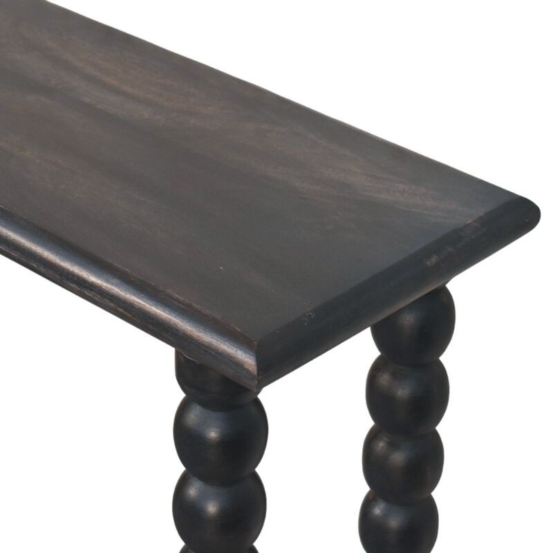 Artisan Furniture Solid Wood Spindle Linear Console, Dark Brown image number 4