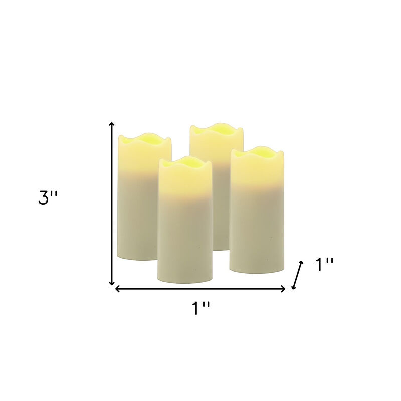 HomeRoots Set of Four Ivory Flameless Votive Candle image number 3