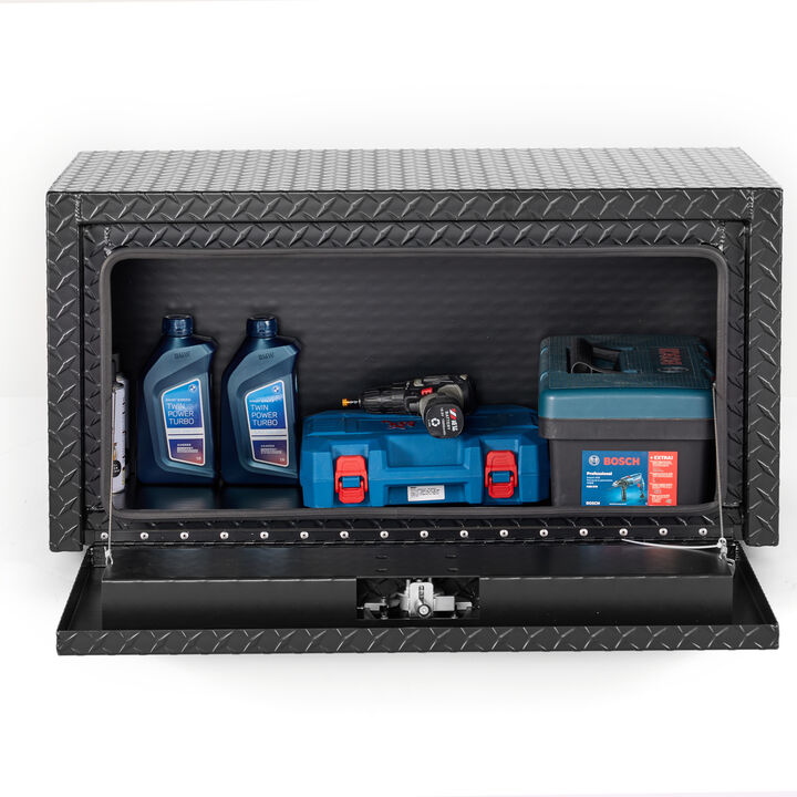 ELEMENT ACE Heavy Duty 36 Inch Underbody Truck Tool Box Waterproof Underbed Storage Organizer Chest with Lock for Secure Work Gear Storage in Pickups and Trailers