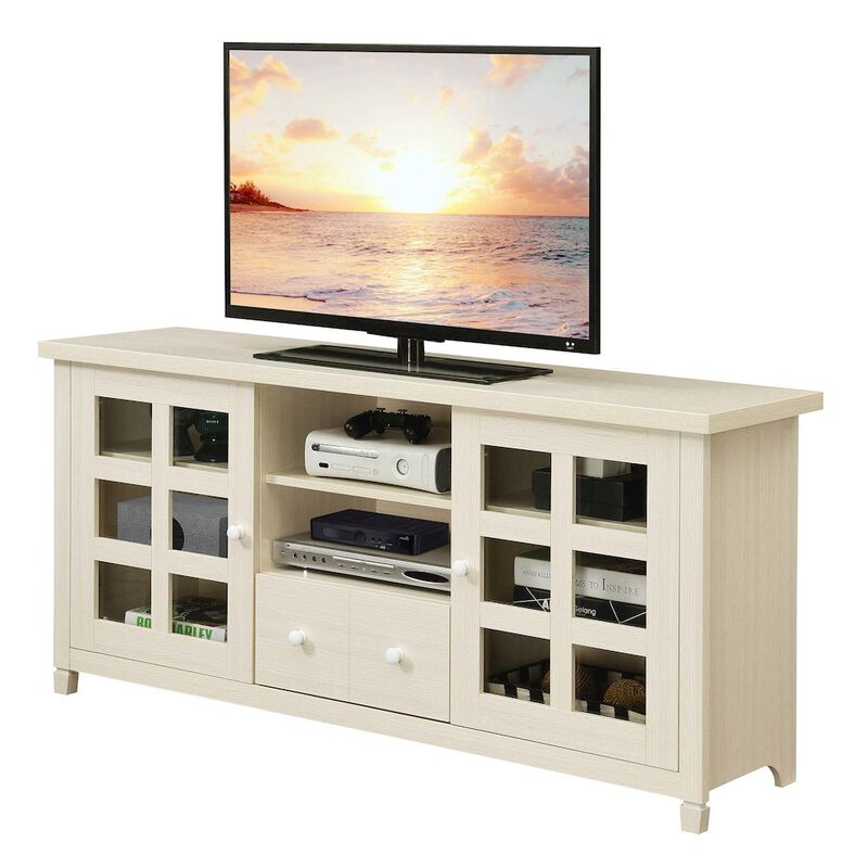 Convenience Concepts 1 Drawer TV Stand with Storage Cabinets and Shelves for TVs up to 65 Inches