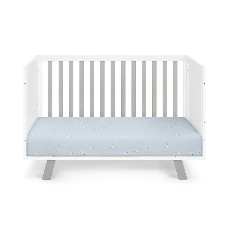 Suite Bebe Livia 3-in-1 Convertible Crib White/Gray