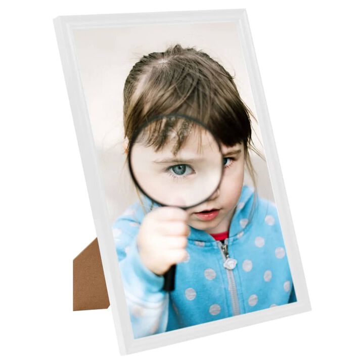 vidaXL Photo Frame Set of 3 White MDF, PS (polystyrene) 5.1x7.1 in