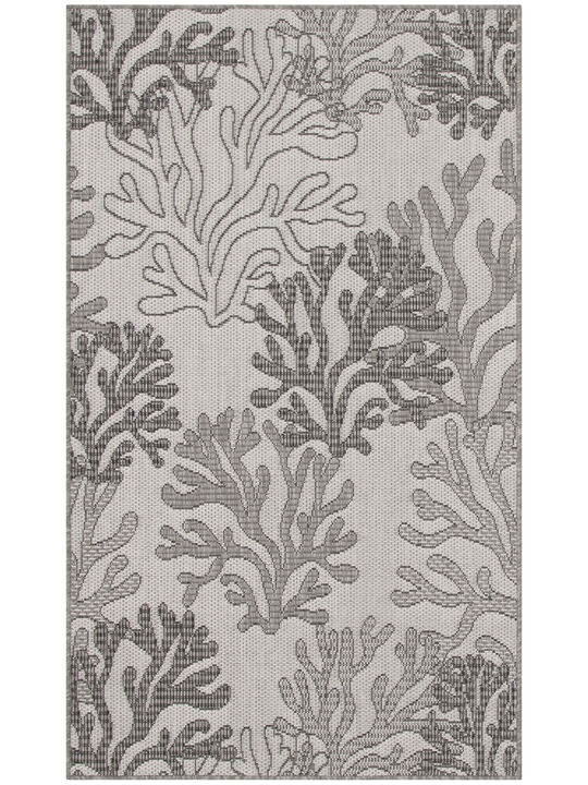 Garden Oasis GOA05 Gray 3' x 5' Rug