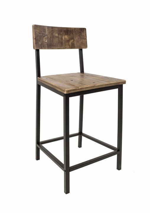 reclaimed wood counter stool, Set of 2