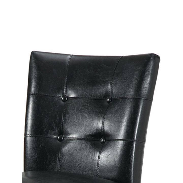 Wood & Polyurethane High Chair, Black & Brown, Set of 2