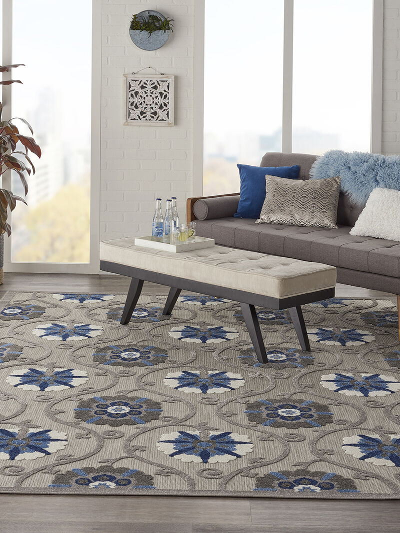 Aloha ALH19 Gray/Blue 6' x 9' Rug