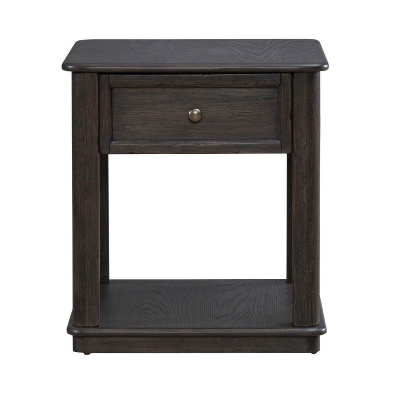Liberty Furniture Wallace End Table for Living Room - Aged Oak image number 0