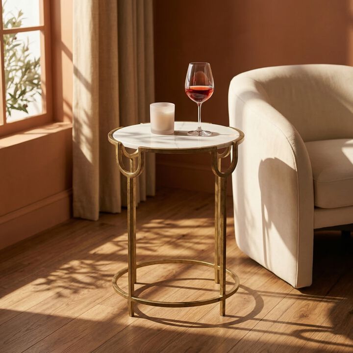 Aurora Marble Accent Table