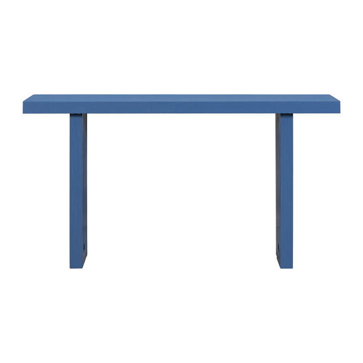 Whisen Uniquely Designed Console Table with Unique Vertical Stripe Design - Grey