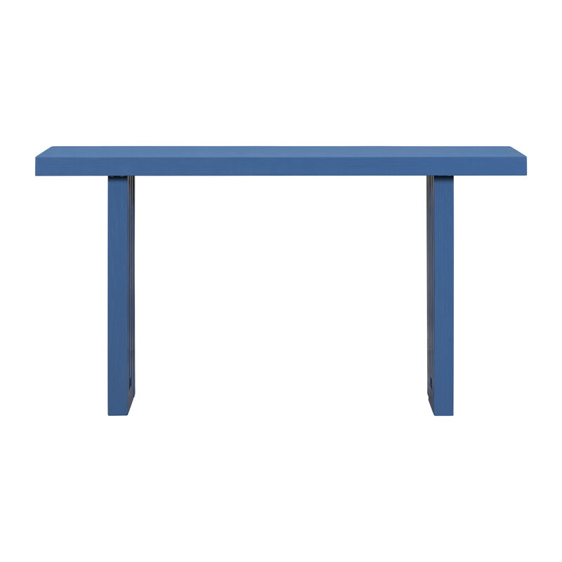 Merax ModernOak Veneer Rectangular Console Table