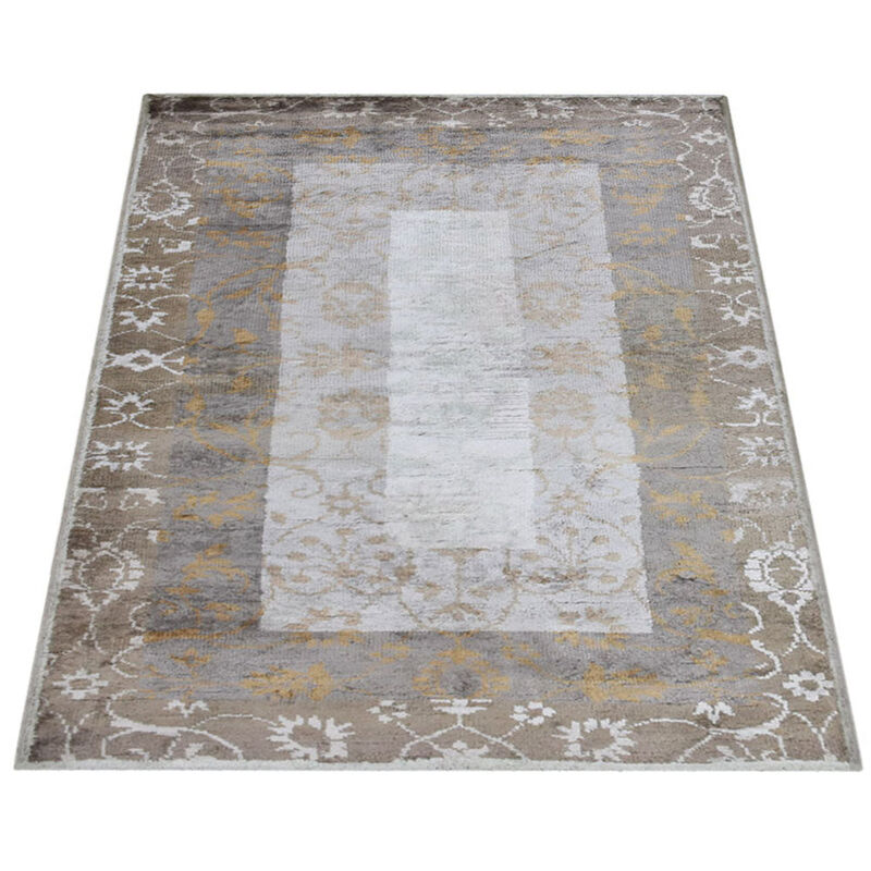 Rugsotic Carpets Hand Knotted Viscose Size Area Rug Oriental Size V00002 image number 2