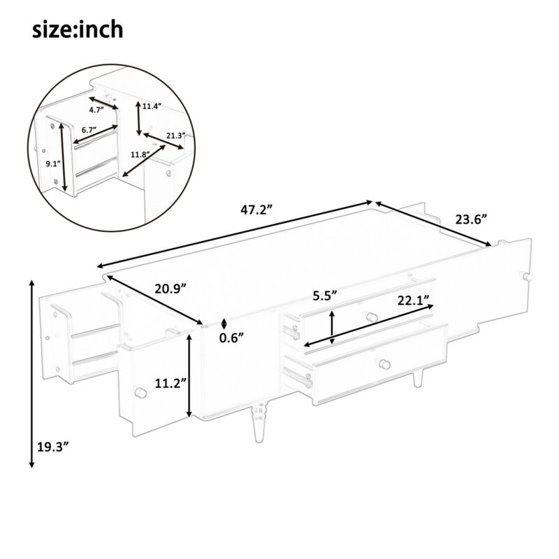 Gulgle Modern Coffee Table image number 9