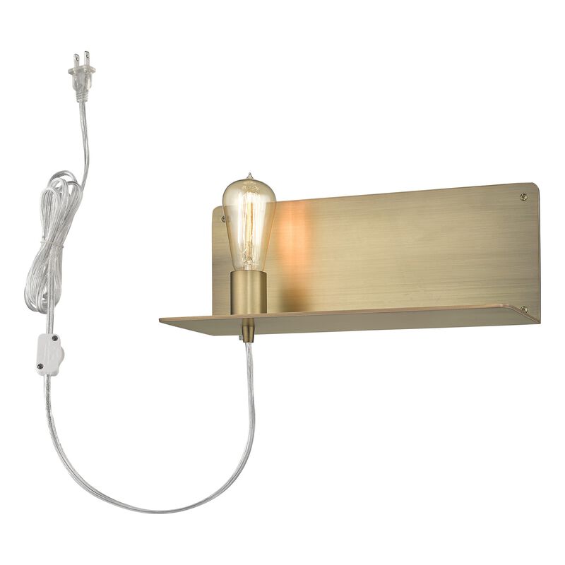 Hivvago XL Dull Gold Shelf Wall Light