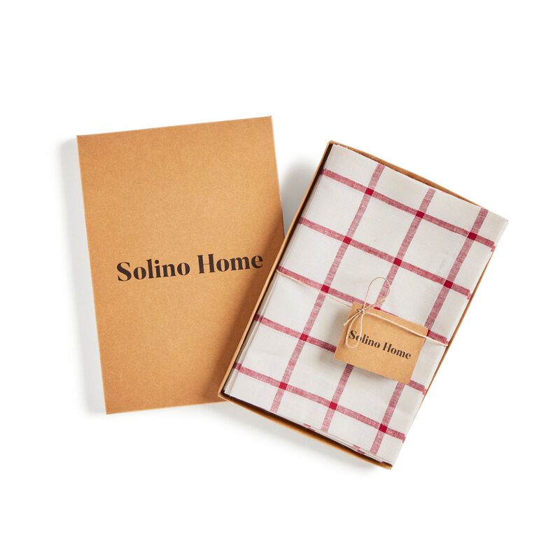 Linen Dinner Napkins - Windowpane image number 3