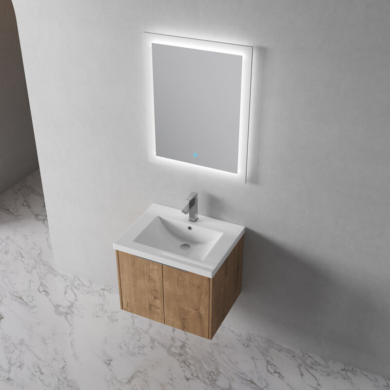 ELEMENT ACE Floating Bathroom Vanity with Single Resin Sink and Soft Close Doors image number 4