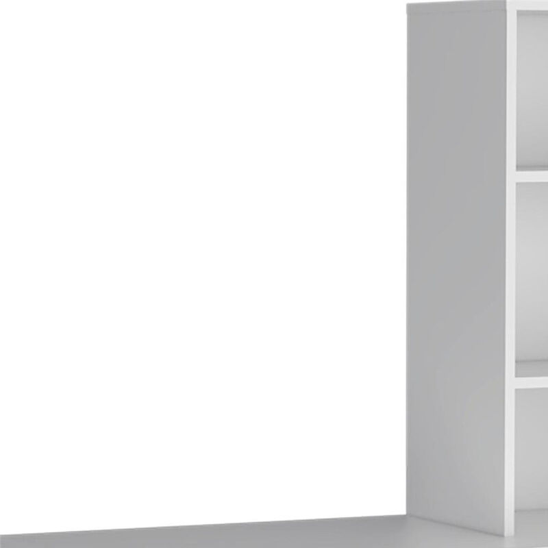 HomeRoots 39" White Wood Pedestal Computer Desk image number 2