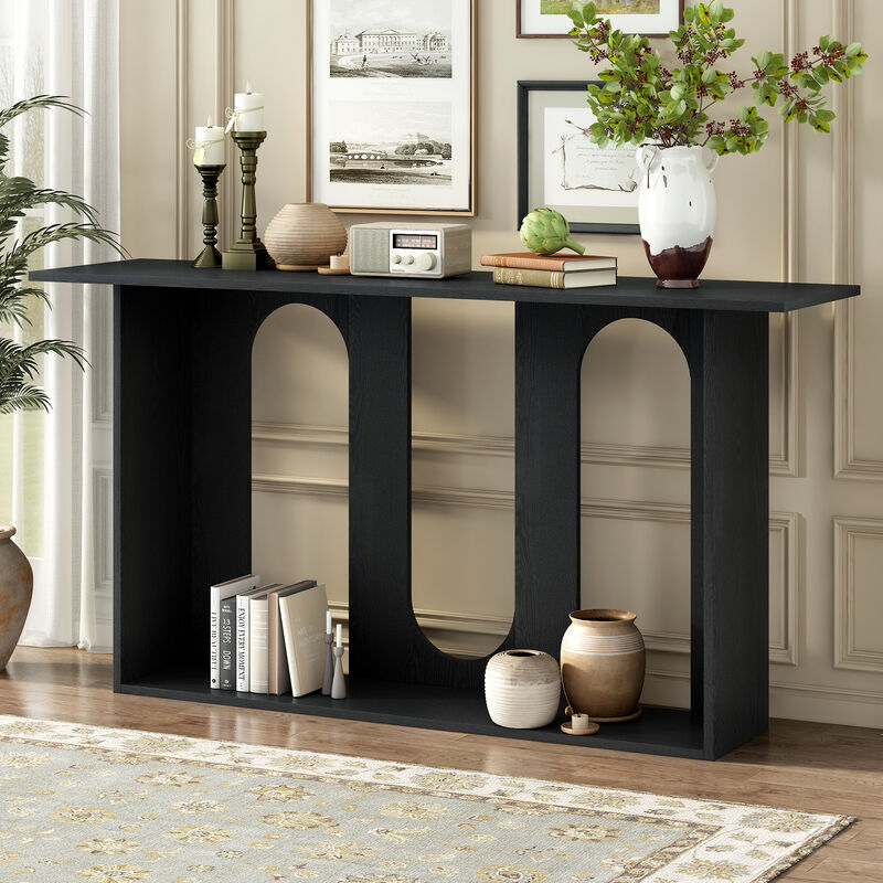 Merax Modern Console Table with Shelf
