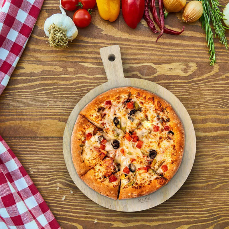 Martha Stewart Mango Wood 14" Round Charcuterie Serving Board