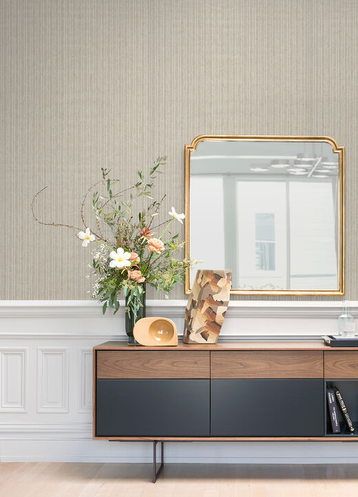 Liqin Light Grey String Wallpaper