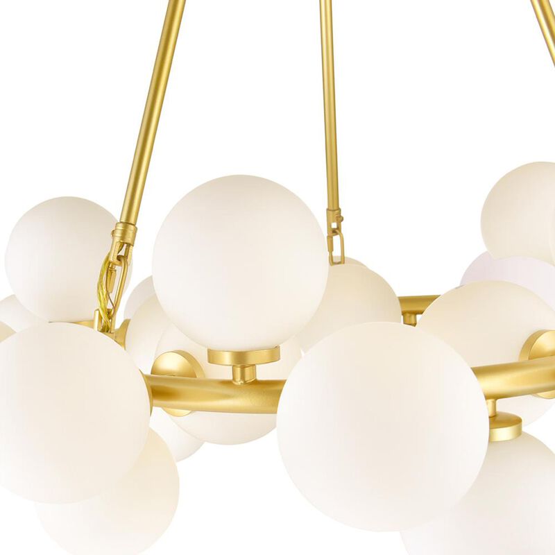 CWI Lighting Arya 25 Light Chandelier With Satin Gold Finish