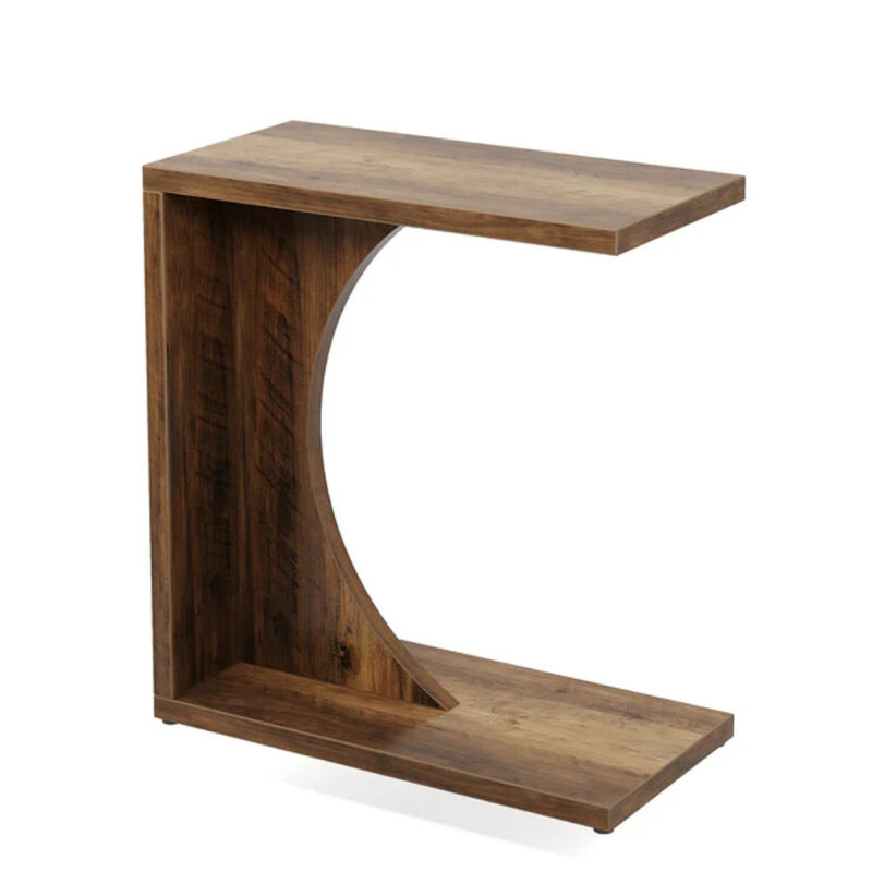Sofa Side Table, C-Shaped End Table for Couch image number 0
