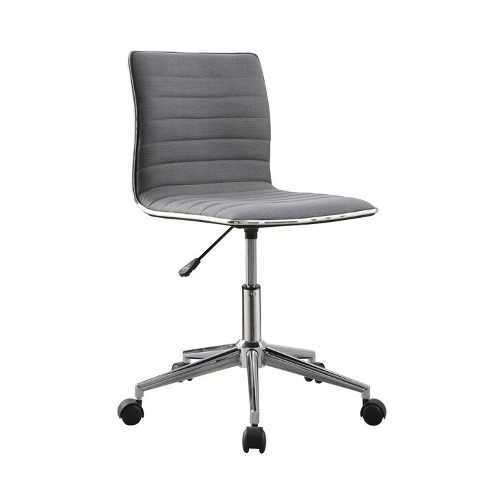 Contemporary Mid Back Desk Chair, Gray