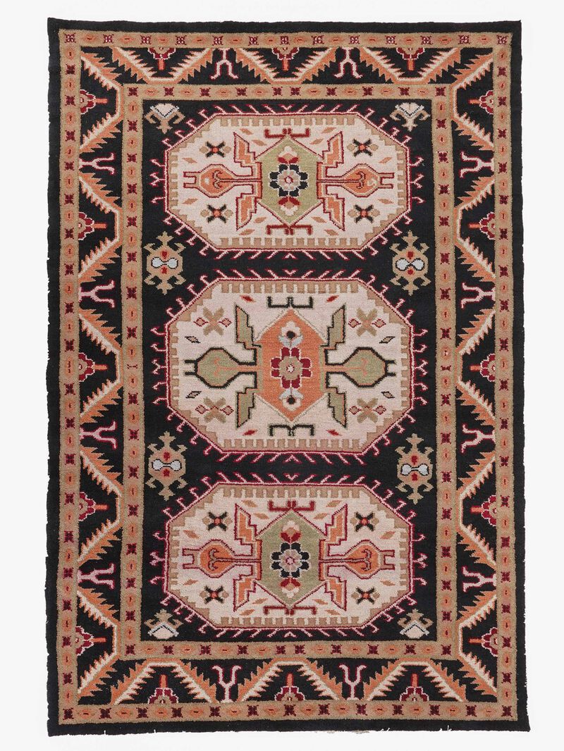 RUGSOTIC CARPETS HAND KNOTTED WOOL & SILK ECO-FRIENDLY ORIENTAL AREA RUGS  - Rectangle Shape, Classic Oriental Traditional , Low Pile Handmade Area Rugs (AF0109) image number 0