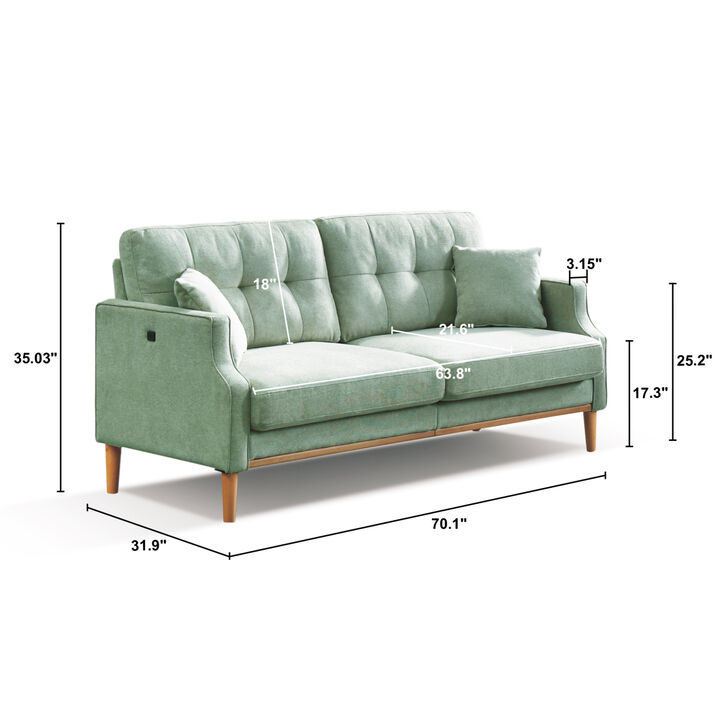 Living Space sofa 3 seater With Waterproof Fabric, USB Charge port