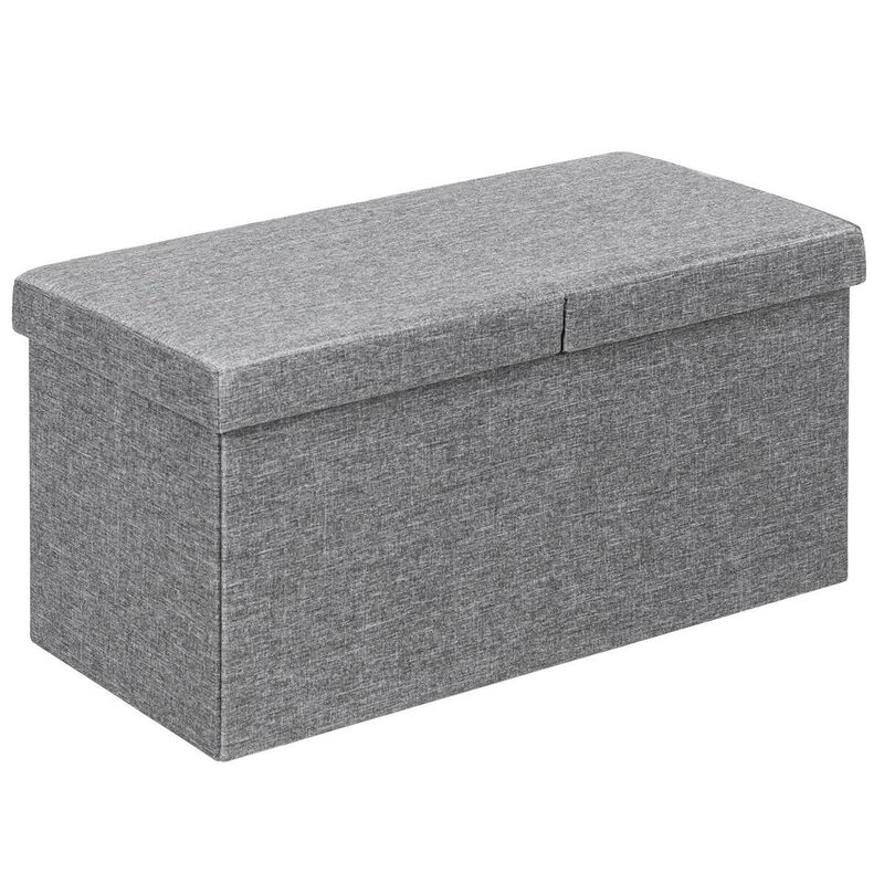 Folding Storage Ottoman with Lift Top