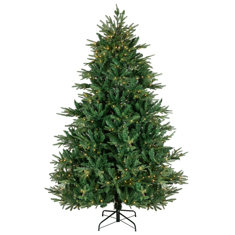 7.5' Pre-Lit Juniper Pine Artificial Christmas Tree  Warm White LED Lights image number 1