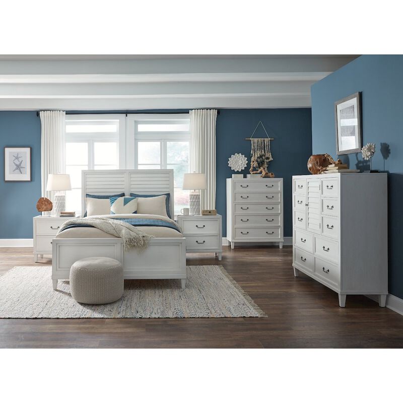 American Woodcrafters Dunescape 2-Drawer Nightstand - White