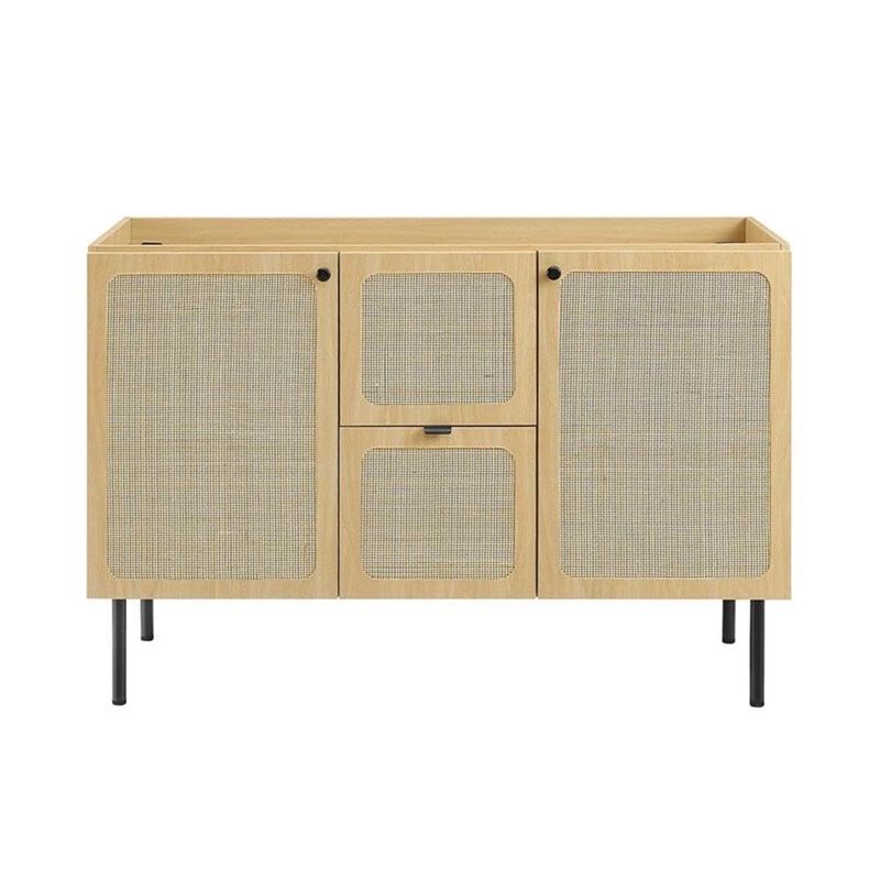 Modway Chaucer 48 Bathroom Vanity in Oak Black with Dual Ceramic Sink Basin, 48 Inches Double image number 7