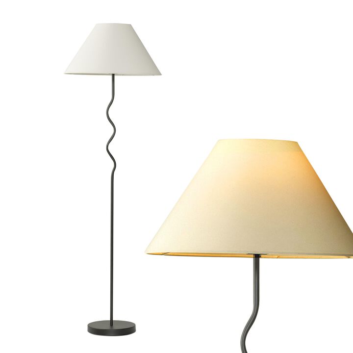 Squiggle LED Floor Lamp - Black