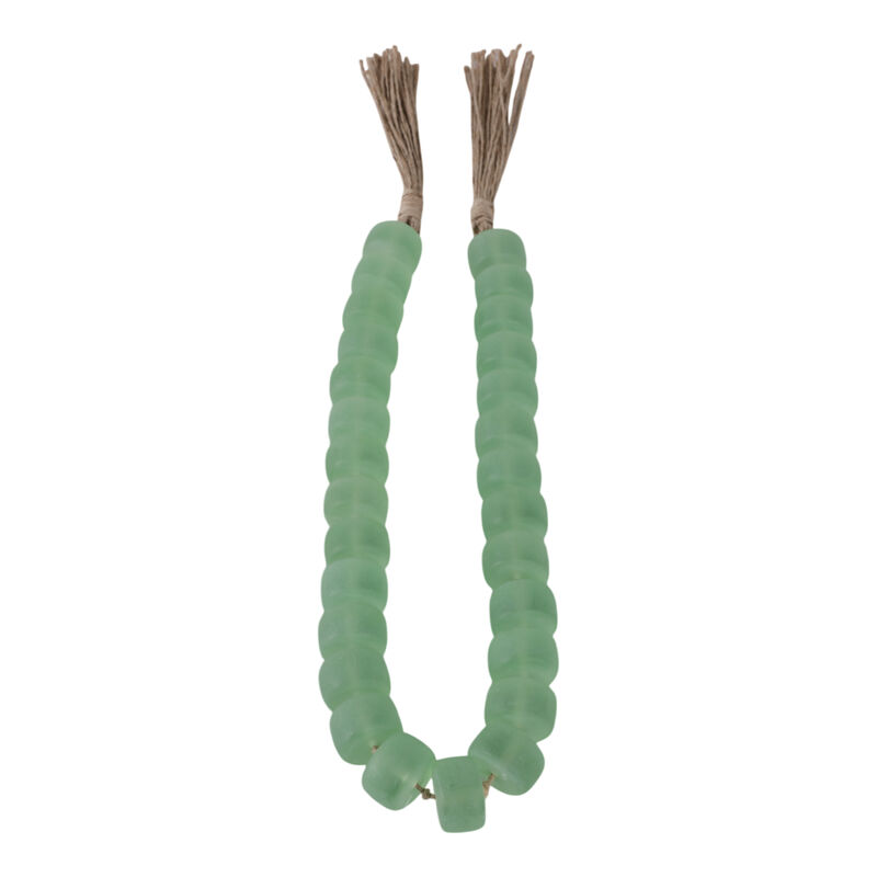 38" Cylinder 1.25" Resin Beaded Garland, Green image number 4