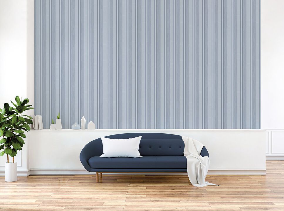 Palazzo 2 Silk Stripe Silver Grey Wallpaper G68678