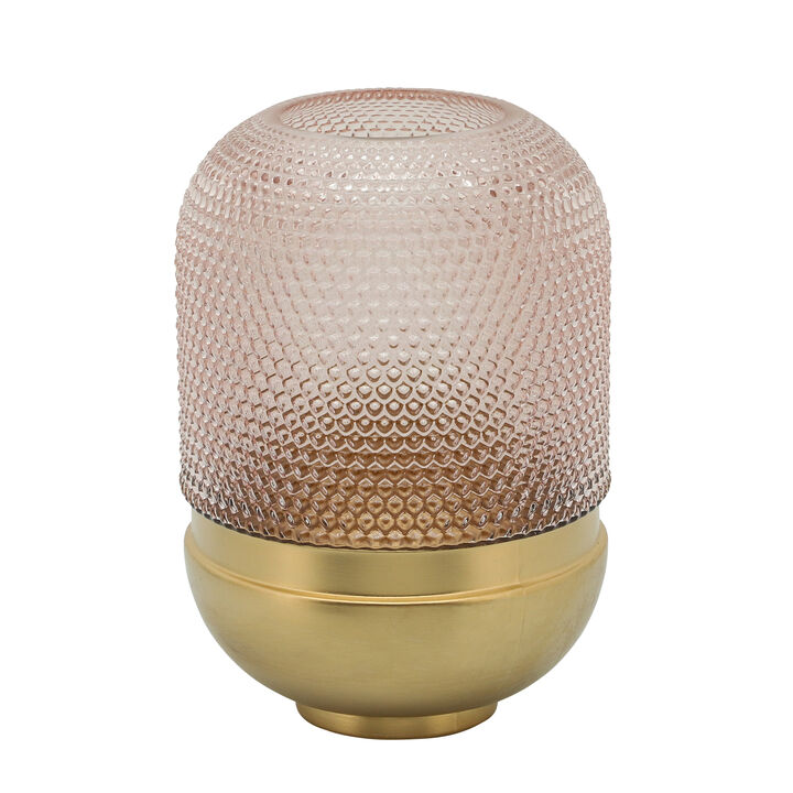 Glass 11" Textured Dots Vase