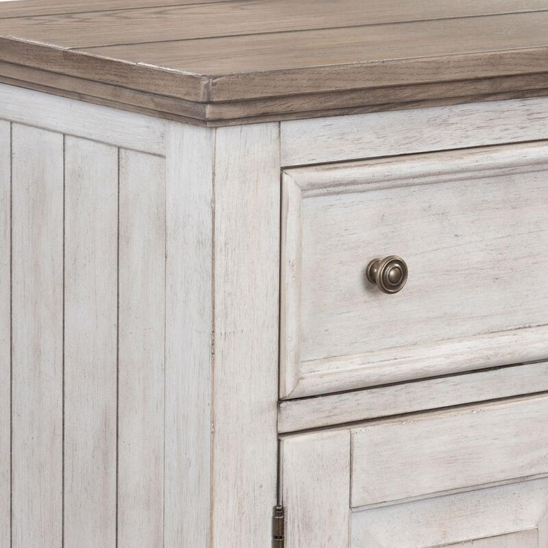 Liberty Furniture Heartland 2 Door 6 Drawer Chesser in Antique White w/ Tobacco Top image number 2