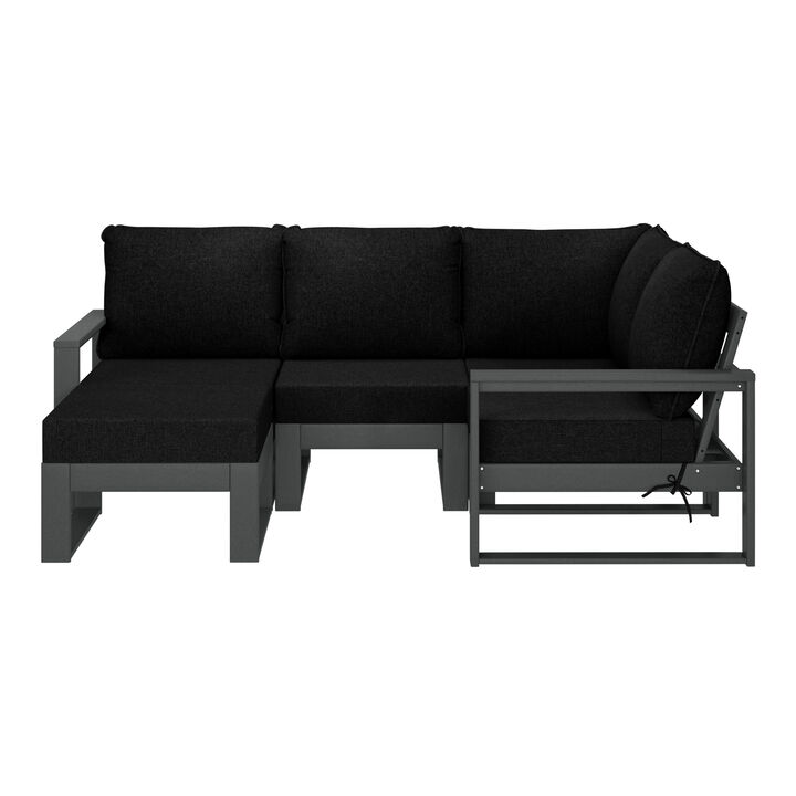 WestinTrends 5-piece Outdoor Sectional Modular Patio Furniture Sofa Set