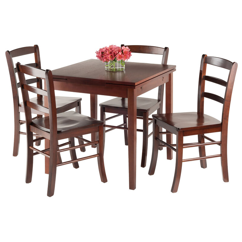 Winsome Pulman 5-PC Set Extension Table with Ladder Back Chairs