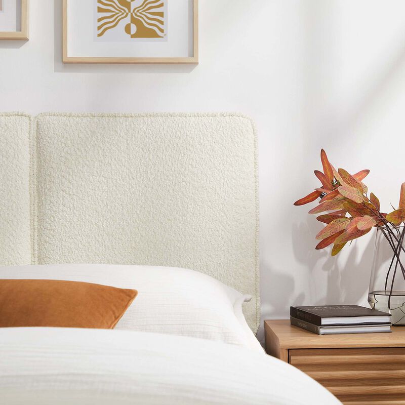 Lindee Boucle Fabric Twin Headboard image number 6