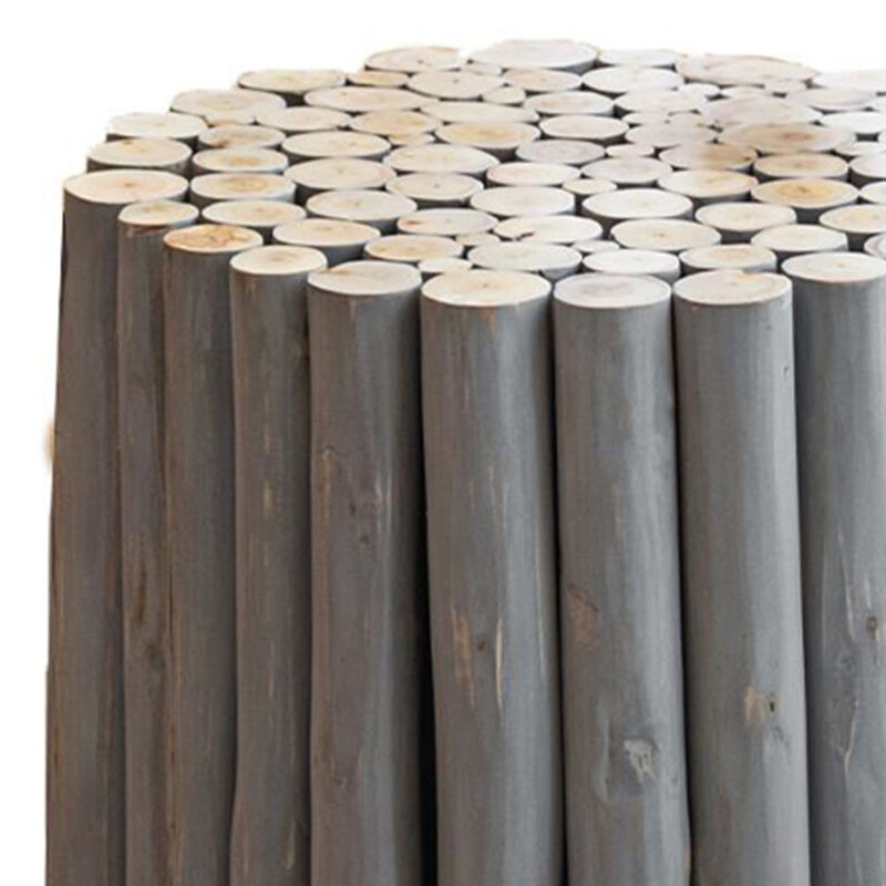 Raveliqua White Wood-Stick End Table image number 3
