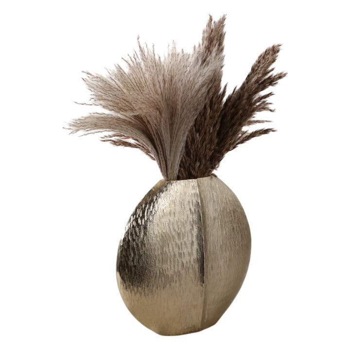11x10" Modern Round Metal Vase