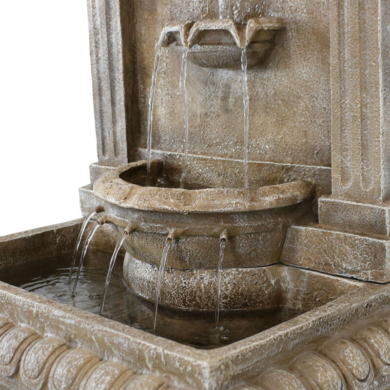 Sunnydaze Ornate Lavello Standing Outdoor Waterfall Fountain - 51 in