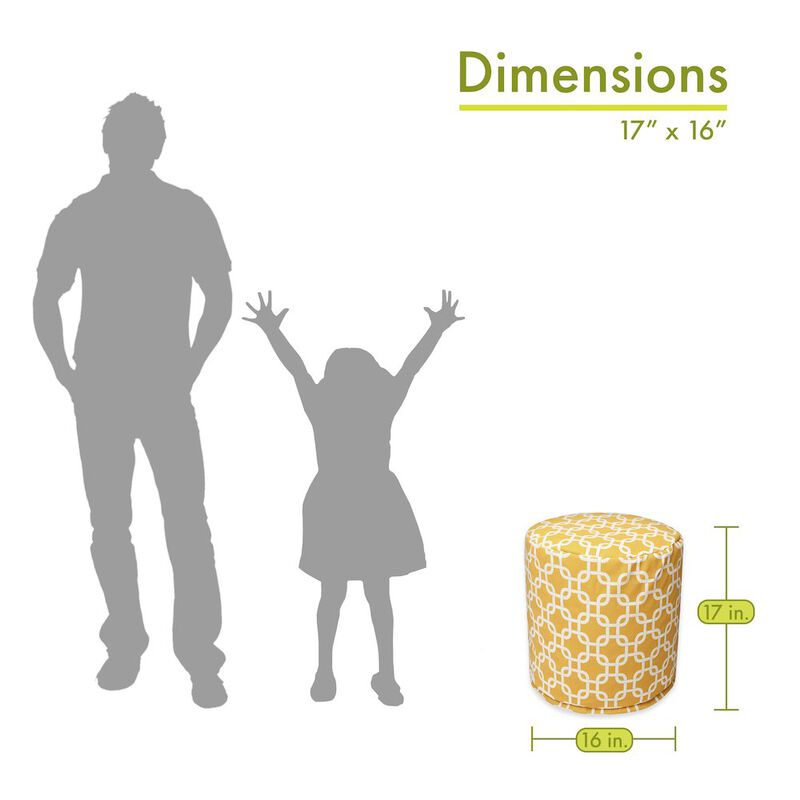 Majestic Home Goods Pouf Links Yellow