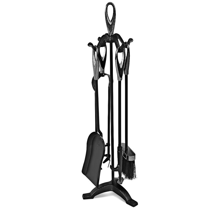 Iron Fireplace Tools Set 5 Piece for Modern or Classic Hearths image number 0