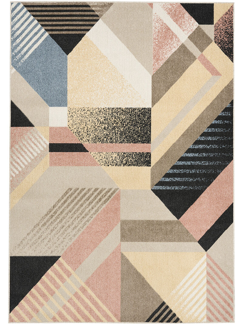 Washable Decor WSD10 Turquoise/Multicolor 6'7" x 9' Rug