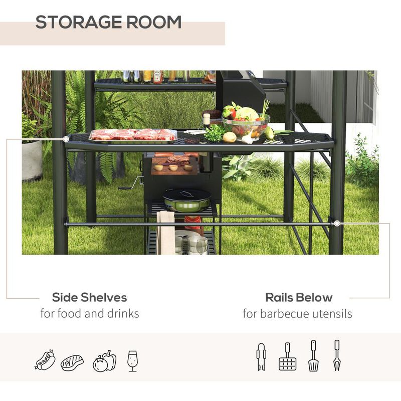 Hivvago BBQ Canopy 8' x 5' with Vented Roof image number 4