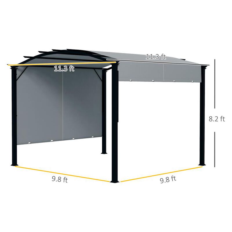 Hivvago Retractable 11' x 11' Outdoor Canopy Pergola image number 2