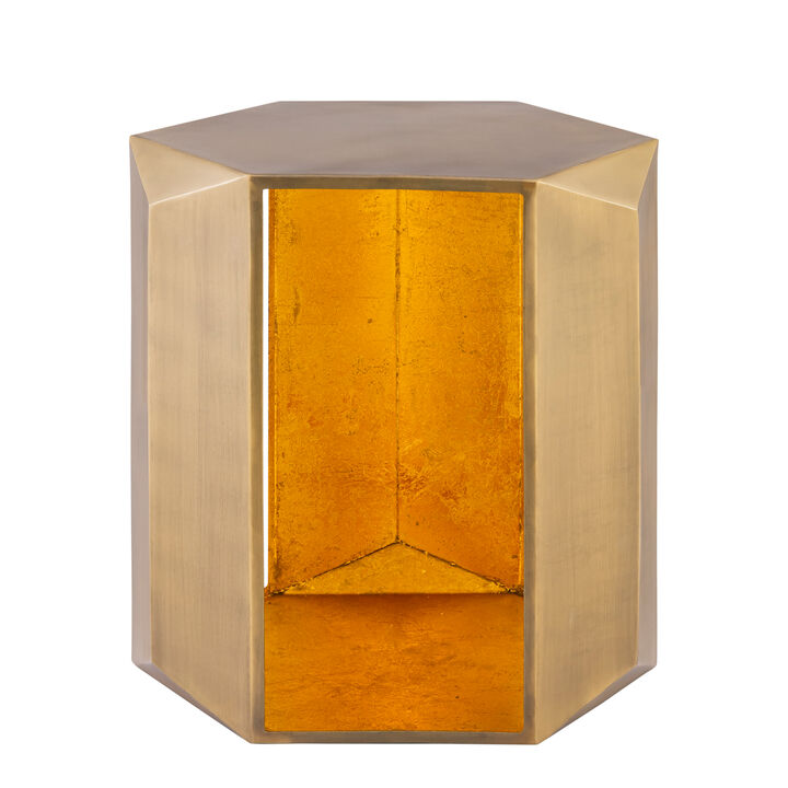 Marovenne Gold Hexagon End Table