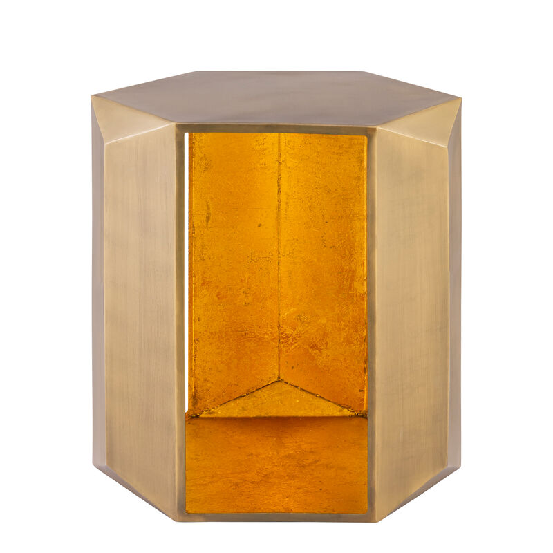 Marovenne Gold Hexagon End Table image number 0